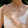 image:imageBivei 6mm Beaded Bracelets for Women Handmade Semi Precious Natural Stone Stretch Elastic Jewelry Yoga Protection GiftsViolet StoneDeep Peace