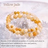 image:imageBivei 6mm Beaded Bracelets for Women Handmade Semi Precious Natural Stone Stretch Elastic Jewelry Yoga Protection GiftsYellow JadeOptimism  Courage