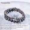 image:imageBivei 6mm Beaded Bracelets for Women Handmade Semi Precious Natural Stone Stretch Elastic Jewelry Yoga Protection GiftsYooperlite Cosmic Ignition