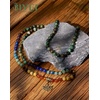 image:imageBivei 7 Chakra 108 Mala Beads Bracelet Real Gemstone Yoga Meditation Hand Knotted Mala Prayer Bead Necklace6mm