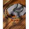 image:imageBivei 7 Chakra 108 Mala Beads Bracelet Real Gemstone Yoga Meditation Hand Knotted Mala Prayer Bead Necklace6mm