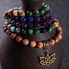 image:imageBivei 7 Chakra 108 Mala Beads Bracelet Real Gemstone Yoga Meditation Hand Knotted Mala Prayer Bead Necklace6mm
