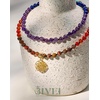 image:imageBivei 7 Chakra 108 Mala Beads Bracelet Real Gemstone Yoga Meditation Hand Knotted Mala Prayer Bead Necklace6mm