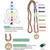 image:imageBivei 7 Chakra 108 Mala Beads Bracelet Real Gemstone Yoga Meditation Hand Knotted Mala Prayer Bead Necklace6mm