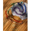 image:imageBivei 7 Chakra 108 Mala Beads Bracelet Real Gemstone Yoga Meditation Hand Knotted Mala Prayer Bead Necklace6mm