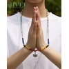image:imageBivei 7 Chakra 108 Mala Beads Bracelet Real Gemstone Yoga Meditation Hand Knotted Mala Prayer Bead Necklace6mm
