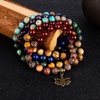 image:imageBivei 7 Chakra 108 Mala Beads Bracelet Real Gemstone Yoga Meditation Hand Knotted Mala Prayer Bead Necklace8mm