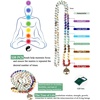 image:imageBivei 7 Chakra 108 Mala Beads Bracelet Real Gemstone Yoga Meditation Hand Knotted Mala Prayer Bead Necklace8mm