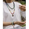 image:imageBivei 7 Chakra 108 Mala Beads Bracelet Real Gemstone Yoga Meditation Hand Knotted Mala Prayer Bead Necklace8mm