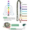 image:imageBivei 7 Chakra 108 Mala Beads Bracelet Real Gemstone Yoga Meditation Hand Knotted Mala Prayer Bead Necklace8mm