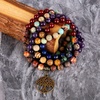 image:imageBivei 7 Chakra 108 Mala Beads Bracelet Real Gemstone Yoga Meditation Hand Knotted Mala Prayer Bead Necklace8mm