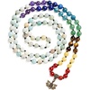 image:imageBivei 7 Chakra 108 Mala Beads Bracelet Real Gemstone Yoga Meditation Hand Knotted Mala Prayer Bead Necklace8mm