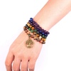 image:imageBivei 7 Chakra 108 Mala Beads Bracelet Real Gemstone Yoga Meditation Hand Knotted Mala Prayer Bead Necklace8mm