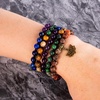 image:imageBivei 7 Chakra 108 Mala Beads Bracelet Real Gemstone Yoga Meditation Hand Knotted Mala Prayer Bead Necklace8mm