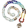 image:imageBivei 7 Chakra 108 Mala Beads Bracelet Real Gemstone Yoga Meditation Hand Knotted Mala Prayer Bead Necklace8mm