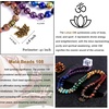 image:imageBivei 7 Chakra 108 Mala Beads Bracelet Real Gemstone Yoga Meditation Hand Knotted Mala Prayer Bead Necklace8mm