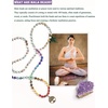 image:imageBivei 7 Chakra 108 Mala Beads Bracelet Real Gemstone Yoga Meditation Hand Knotted Mala Prayer Bead Necklace8mm