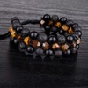 image:imageBivei 8mm Natural Lava Rock Stone Bracelets for Men  Healing Crystal Essential Oil Diffuser Beads Bracelet Chakra Yoga Energy Anxiety Gemstone Bracelet Gift Jewelry for MenYellow Tiger Eye  Lava Rock  Agate