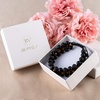 image:imageBivei 8mm Natural Lava Rock Stone Bracelets for Men  Healing Crystal Essential Oil Diffuser Beads Bracelet Chakra Yoga Energy Anxiety Gemstone Bracelet Gift Jewelry for MenYellow Tiger Eye  Lava Rock  Agate