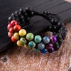 image:imageBivei 8mm Natural Lava Rock Stone Bracelets for Men  Healing Crystal Essential Oil Diffuser Beads Bracelet Chakra Yoga Energy Anxiety Gemstone Bracelet Gift Jewelry for MenLava Rock  Agate