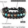 image:imageBivei 8mm Natural Lava Rock Stone Bracelets for Men  Healing Crystal Essential Oil Diffuser Beads Bracelet Chakra Yoga Energy Anxiety Gemstone Bracelet Gift Jewelry for MenSea Sediment  Lava Rock  Agate