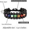 image:imageBivei 8mm Natural Lava Rock Stone Bracelets for Men  Healing Crystal Essential Oil Diffuser Beads Bracelet Chakra Yoga Energy Anxiety Gemstone Bracelet Gift Jewelry for Men7 Chakra Stone  Lava Rock  Agate
