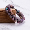 image:imageBivei Aromatherapy Essential Oil Diffuser Bracelet Lava Stone Bead Gemstone Anxiety Diffuser Bangle Cuff BraceletPurple