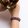 image:imageBivei Aromatherapy Essential Oil Diffuser Bracelet Lava Stone Bead Gemstone Anxiety Diffuser Bangle Cuff BraceletPurple