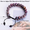 image:imageBivei Aromatherapy Essential Oil Diffuser Bracelet Lava Stone Bead Gemstone Anxiety Diffuser Bangle Cuff BraceletPurple