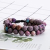 image:imageBivei Aromatherapy Essential Oil Diffuser Bracelet Lava Stone Bead Gemstone Anxiety Diffuser Bangle Cuff BraceletPurple