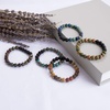 image:imageBivei Beaded Bracelet Set 5pcs for Women Men  Natural Gemstone Crystal Bracelets Healing Anxiety Round Stretch JewelryAgate  Lava Stone