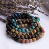 image:imageBivei Beaded Bracelet Set 5pcs for Women Men  Natural Gemstone Crystal Bracelets Healing Anxiety Round Stretch JewelryAgate  Lava Stone