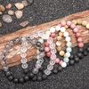image:imageBivei Beaded Bracelet Set 5pcs for Women Men  Natural Gemstone Crystal Bracelets Healing Anxiety Round Stretch JewelryAmazonite  Rhodonite Beaded