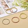 image:imageBivei Beaded Bracelet Set 5pcs for Women Men  Natural Gemstone Crystal Bracelets Healing Anxiety Round Stretch JewelryGold  Silver