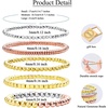 image:imageBivei Beaded Bracelet Set 5pcs for Women Men  Natural Gemstone Crystal Bracelets Healing Anxiety Round Stretch JewelryGold  Silver