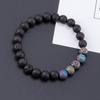 image:imageBivei Beaded Bracelet Set 5pcs for Women Men  Natural Gemstone Crystal Bracelets Healing Anxiety Round Stretch JewelryLava Stone
