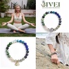 image:imageBivei Beaded Bracelets for Women with Lotus Charm Healing Gemstone Crystal 7 Chakra Bracelet Natural Stretch Bracelets Set for Women Yoga Meditation Anxiety Stress Relief JewelryInner GrowthBalance Bracelets