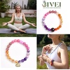 image:imageBivei Beaded Bracelets for Women with Lotus Charm Healing Gemstone Crystal 7 Chakra Bracelet Natural Stretch Bracelets Set for Women Yoga Meditation Anxiety Stress Relief JewelryHappinessLove Bracelets