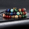 image:imageBivei Chakra Bead Bracelets for Women  8mm 7 Chakra Bracelet With Real Stones Meditation Yoga Gemstone JewelryLava Stone  Chakras