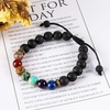 image:imageBivei Chakra Bead Bracelets for Women  8mm 7 Chakra Bracelet With Real Stones Meditation Yoga Gemstone JewelryLava Stone  Chakras