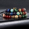 image:imageBivei Chakra Bead Bracelets for Women  8mm 7 Chakra Bracelet With Real Stones Meditation Yoga Gemstone JewelryLotus Charm  Stretch