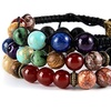 image:imageBivei Chakra Bead Bracelets for Women  8mm 7 Chakra Bracelet With Real Stones Meditation Yoga Gemstone JewelryLotus Charm  Stretch