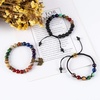 image:imageBivei Chakra Bead Bracelets for Women  8mm 7 Chakra Bracelet With Real Stones Yoga Gemstone Jewelry 3 Pack1 Set of 3 Chakras Lotus Bracelets