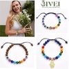 image:imageBivei Chakra Bead Bracelets for Women  8mm 7 Chakra Bracelet With Real Stones Yoga Gemstone Jewelry 3 Pack1 Set of 3 khamsah