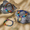 image:imageBivei Chakra Bead Bracelets for Women  8mm 7 Chakra Bracelet With Real Stones Yoga Gemstone Jewelry 3 Pack1 Set of 3 khamsah