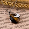 image:imageBivei Crystal Butterfly Necklaces for Women  Rose Quartz Wire Wrap Gemstone Chakra Pendant Gifts Jewelry for Women MenBrown  Yellow Tiger Eye