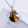 image:imageBivei Crystal Butterfly Necklaces for Women  Rose Quartz Wire Wrap Gemstone Chakra Pendant Gifts Jewelry for Women MenBrown  Yellow Tiger Eye
