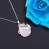 image:imageBivei Crystal Butterfly Necklaces for Women  Rose Quartz Wire Wrap Gemstone Chakra Pendant Gifts Jewelry for Women MenPurpleWhitePink