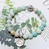 image:imageBivei Gemstone Bead Bracelet for Women Healing Crystal Stone Yoga Chakra Meditation Lotus Good Luck Charm BraceletAmazonite