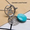 image:imageBivei Gemstone Chakra Necklace Butterfly Tree of Life Locket Pendant Necklace Healing Crystal JewelryPack of 4